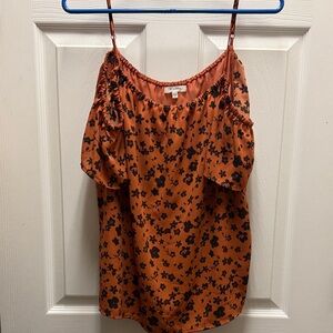 Pleione Rust and Black Floral Camisole
